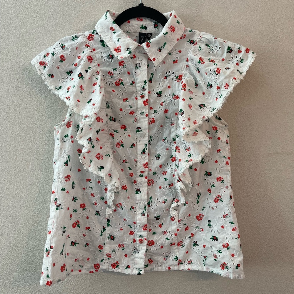 Floral Ruffle Blouse